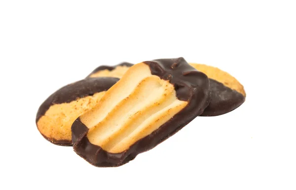 Kekse mit Schokoladenüberzug — Stockfoto