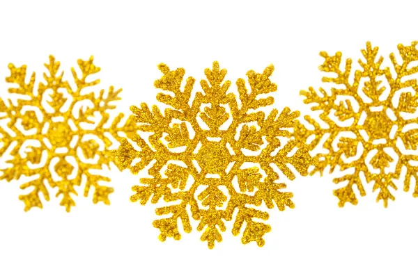 Golden snowflake isolated — Stock Photo, Image