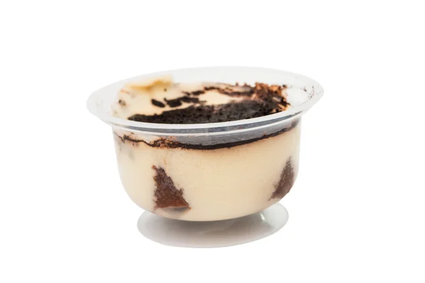 Cream souffle with chocolate — Stock Photo, Image