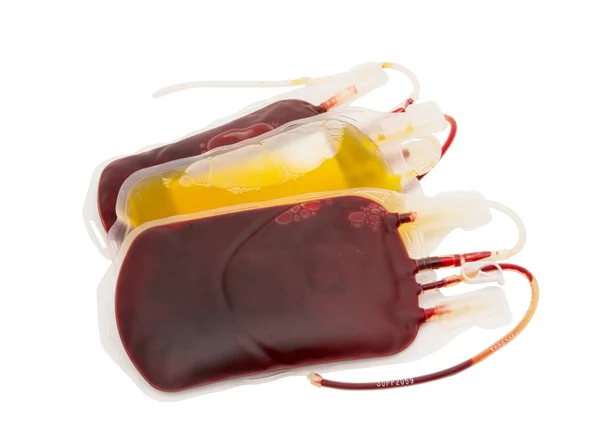 Saco de sangue e plasma isolado — Fotografia de Stock