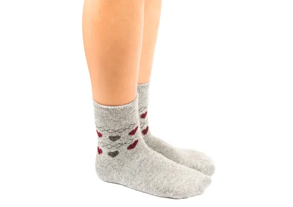 Ponožky na nohou, izolované — Stock fotografie