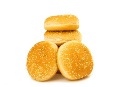 izole hamburger ekmeği