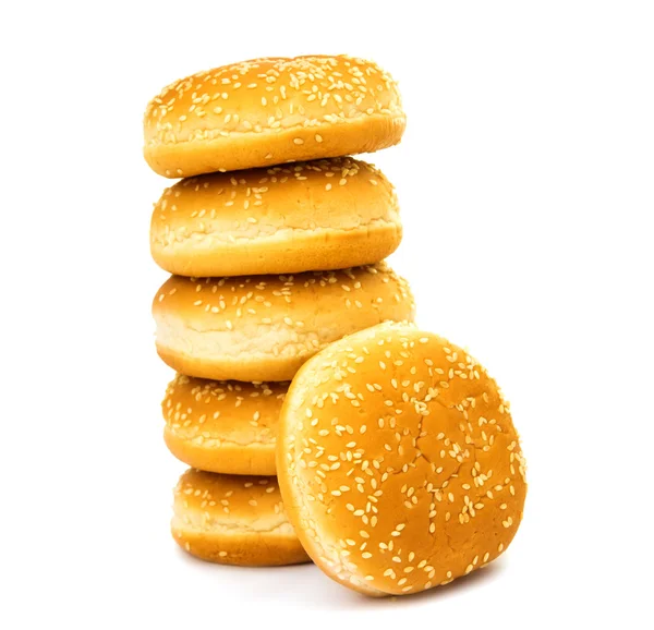 Bułeczki hamburger na białym tle — Zdjęcie stockowe