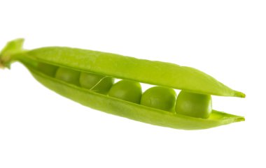 Fresh green pea in pod