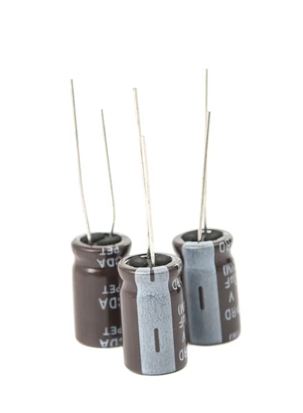 Capacitors isolated — Stock Photo, Image