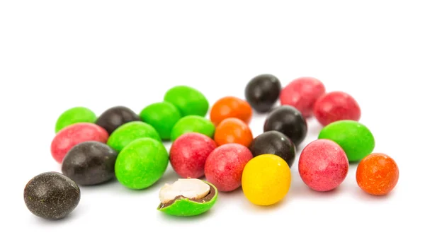 Barva dražé s arašídy, samostatný — Stock fotografie