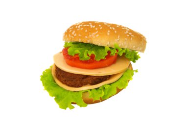 büyük çizburger izole