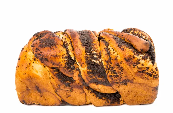 Bread with poppy seeds isolated — Stock Photo, Image