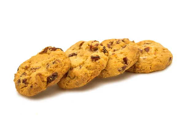 Cookies med tranbär och choklad isolerade — Stockfoto