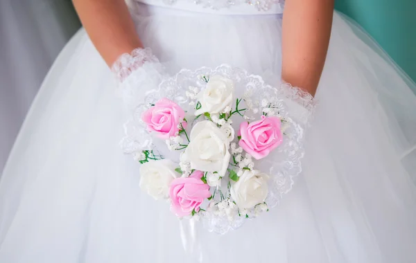 Mariée en robe de mariée — Photo