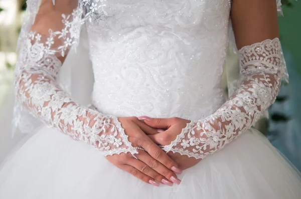 Sposa in abito da sposa — Foto Stock