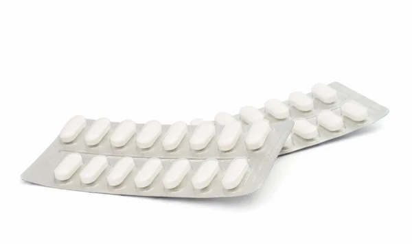 Pack van pillen geïsoleerd — Stockfoto