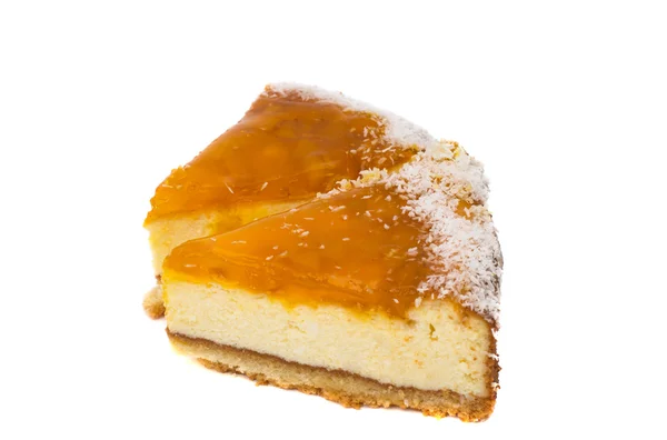 Stuk van kaas taart — Stockfoto