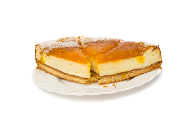 Pedazo de pastel de queso — Foto de Stock