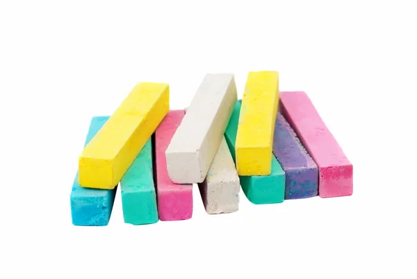 Chalks in a variety of colors arranged — Stock Photo, Image