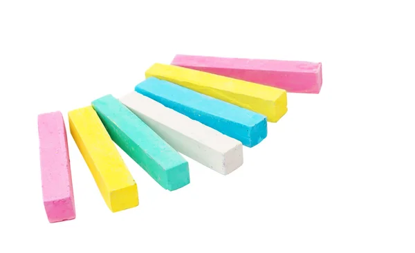 Chalks in a variety of colors arranged — Stock Photo, Image