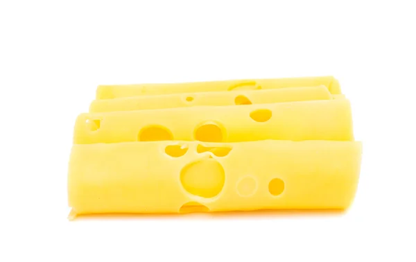 Dünne Scheibe Käse — Stockfoto