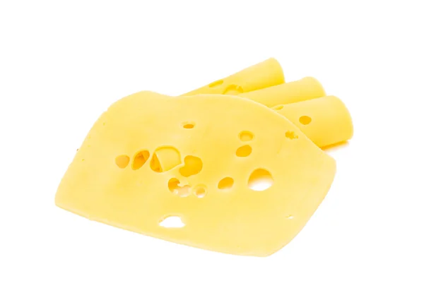 Fatia fina de queijo — Fotografia de Stock