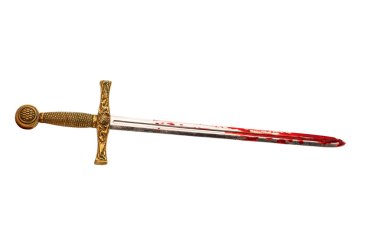 kılıç izole kan içinde 