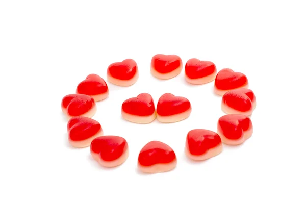 Candy hearts isolated — Stock Photo, Image