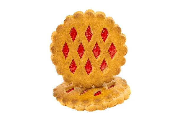 Печиво з джемом ізольоване — стокове фото