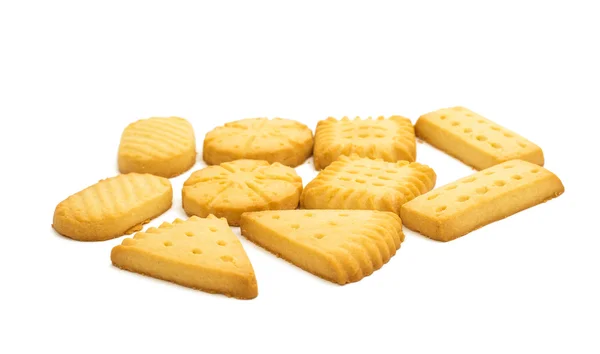 Smör cookies isolerade — Stockfoto