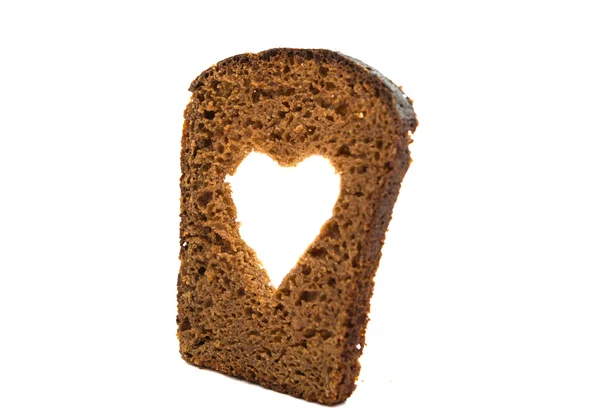Siyah çavdar ekmek izole — Stok fotoğraf