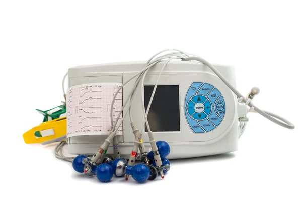 Máquina de eletrocardiógrafo com ECG — Fotografia de Stock