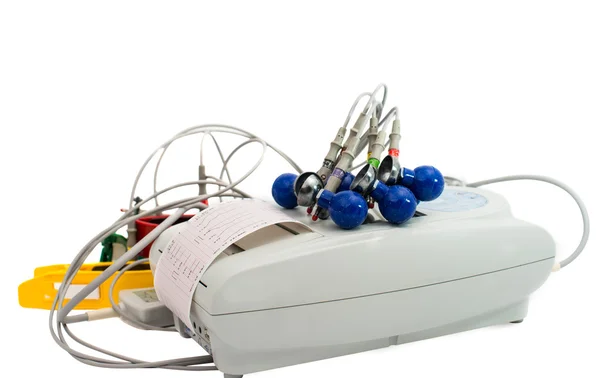 Elektrokardiograf maskine med EKG - Stock-foto