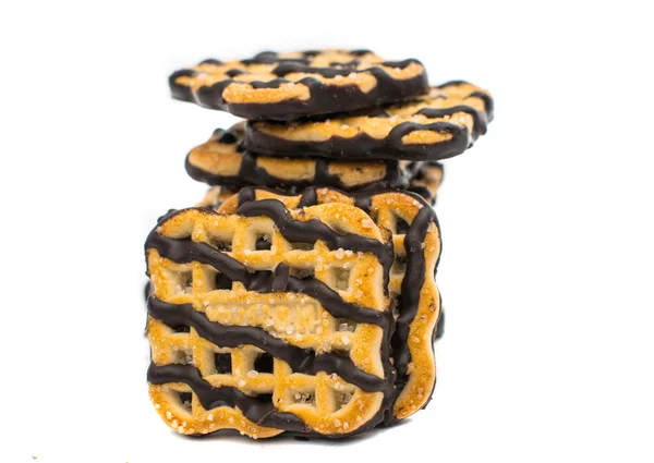 초콜릿 입힌 쿠키 — 스톡 사진