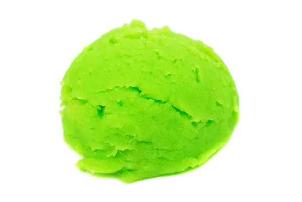 Scoop of pistachio ice cream from top — Stock Photo, Image