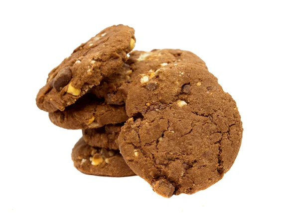 Cookies with chocolate and nuts — Stock Photo, Image