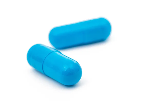 Blue capsules — Stock Photo, Image