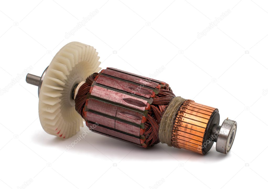 Electric motor rotor isolated 