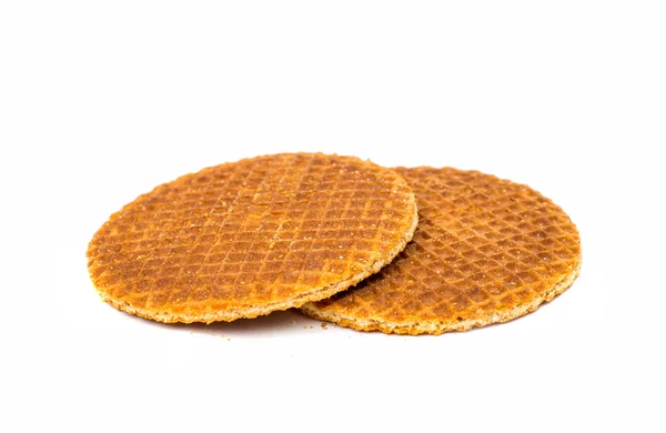 Dutch waffle called a stroopwafel — Stock Photo, Image