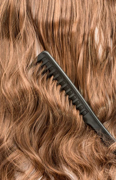 Estilo de cabelo marrom longo — Fotografia de Stock