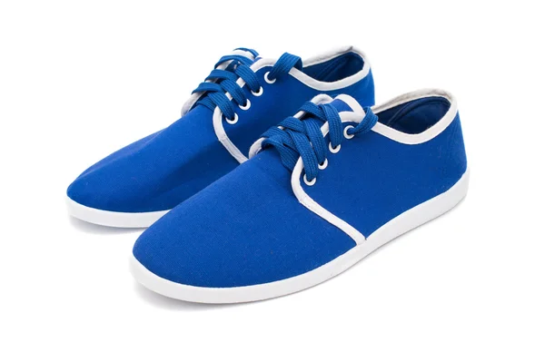 Sapatos esportivos azuis — Fotografia de Stock