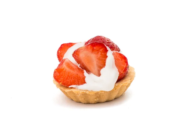 Sabroso tartaleta con fresas — Foto de Stock