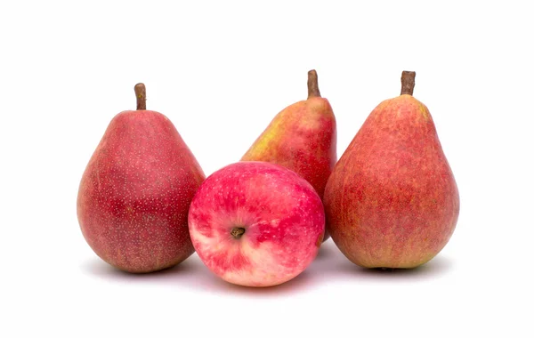 Peras maduras con manzana — Foto de Stock