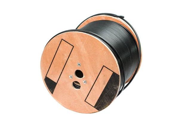 Czarny kabel koncentryczny — Zdjęcie stockowe