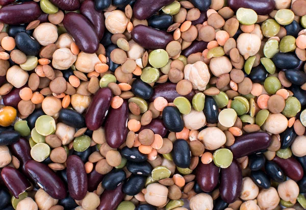 腎臓豆、レンズ豆、エンドウ豆 — ストック写真