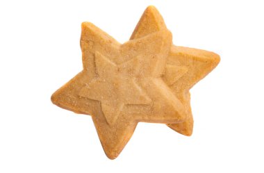 Beyaz arkaplanda izole edilmiş noel kurabiyeleri 