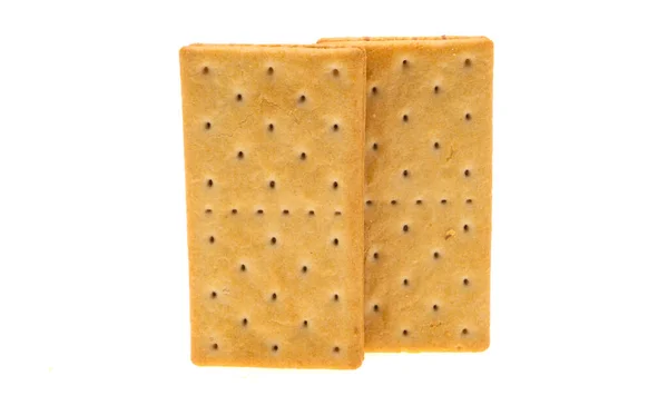 Dubbel Cracker Isolerad Vit Bakgrund — Stockfoto