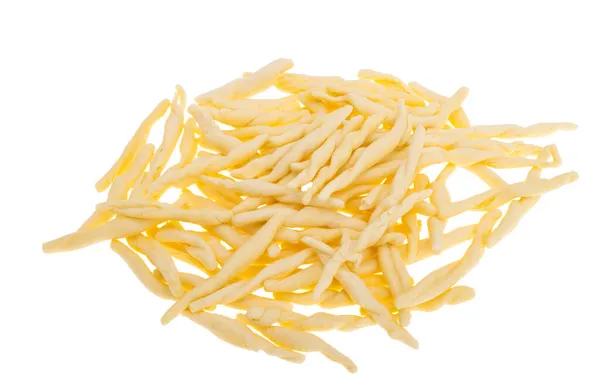 Pâtes Strozzapreti Isolées Sur Fond Blanc — Photo