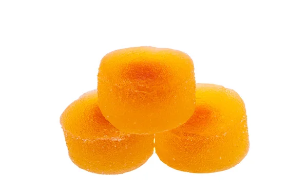 Gummy Fruchtbonbons Isoliert Auf Weißem Hintergrund — Stockfoto