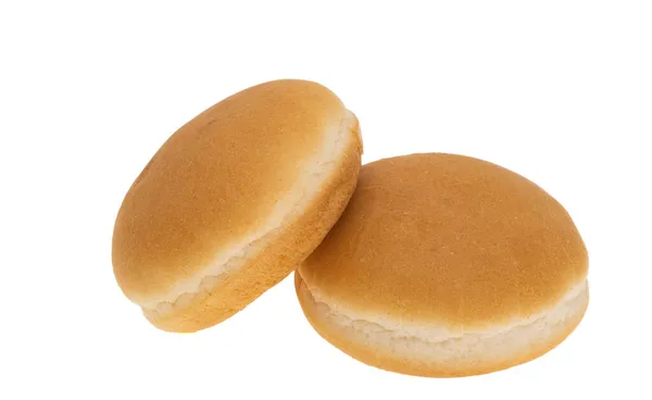 Kleine Burger Brötchen Isoliert Auf Weißem Hintergrund — Stockfoto