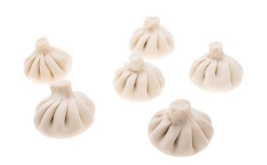 khinkali beyaz arkaplanda izole edildi 