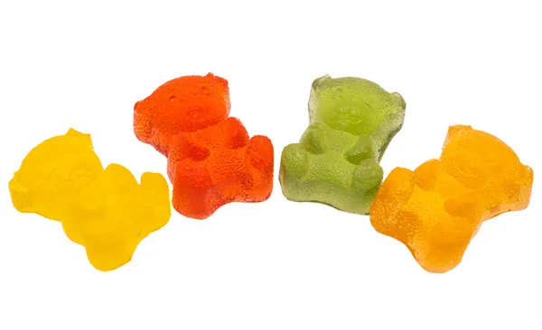 Gummy Bears Isolated White Background — Stock Photo, Image