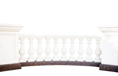 stone railing isolated on white background  clipart