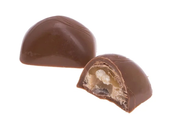 Čokoládové Bonbóny Izolované Bílém Pozadí — Stock fotografie